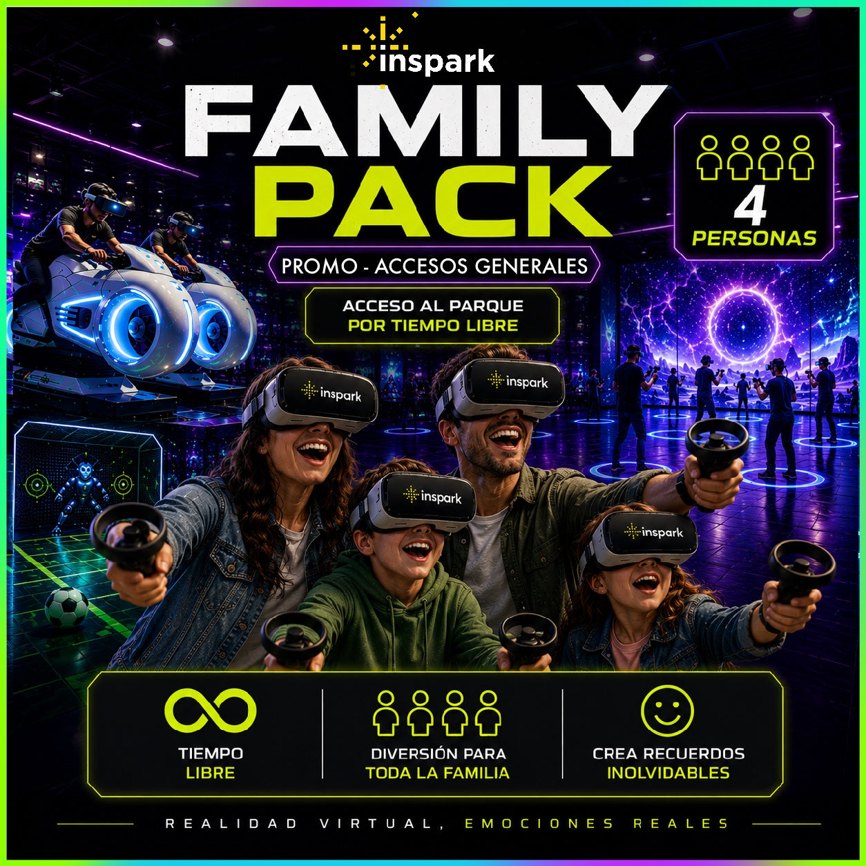 Family Pack (4) PROMO ¡Tiempo libre!