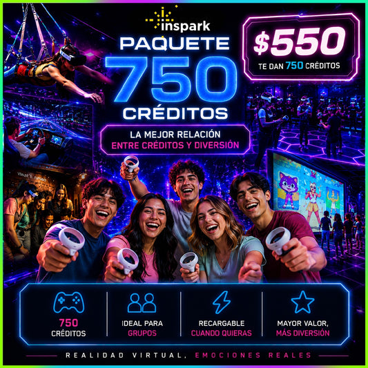 Paquete 550 ➡️ 750 Credits