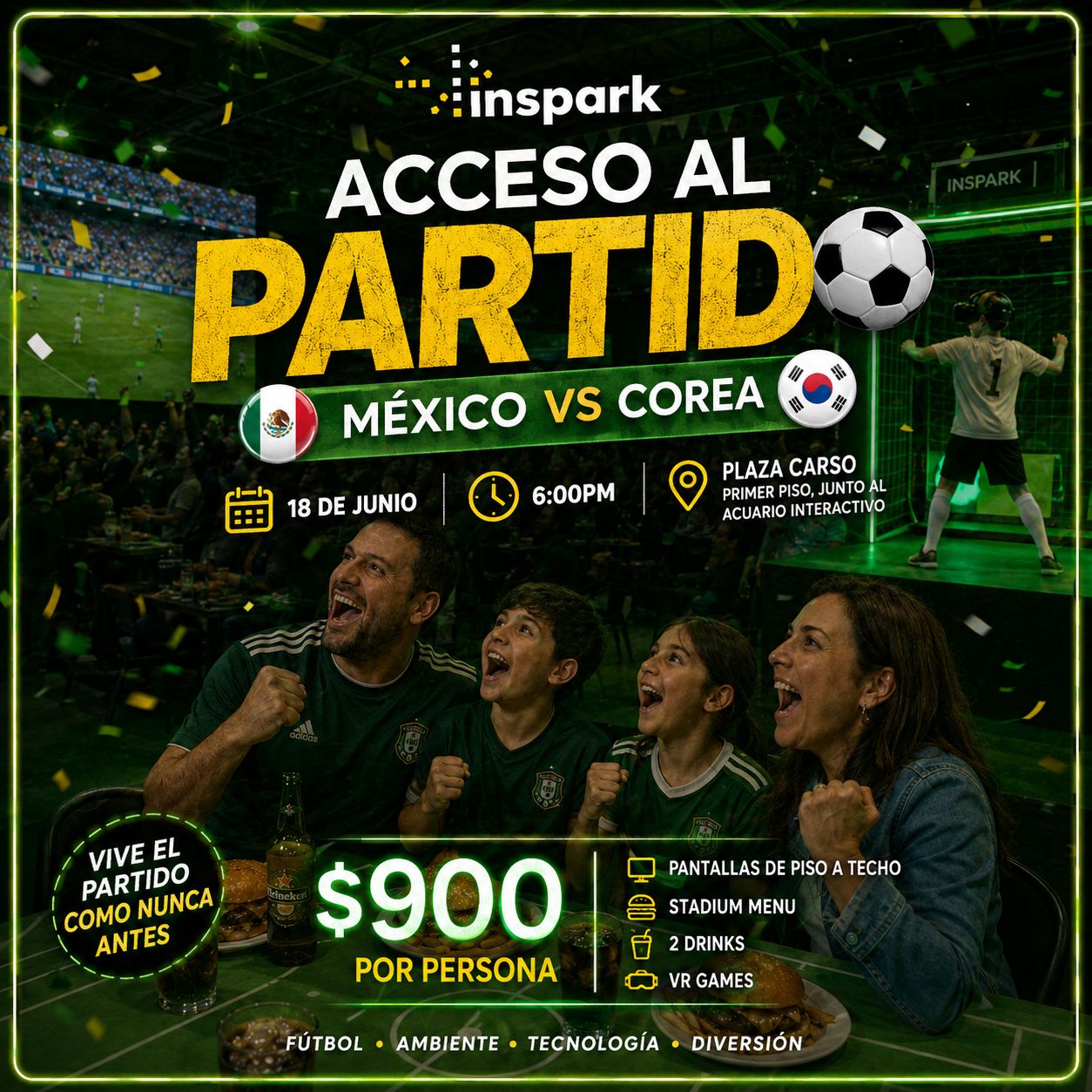 México VS Corea 18 de junio